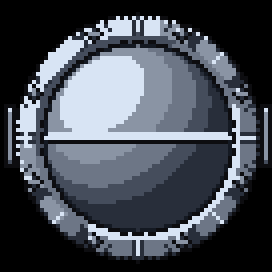 A mechanical eye shutter opening to reveal a glowing core, then closing